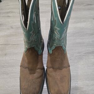 Durango Brown and Teal Western Boots